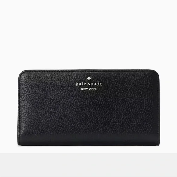 Kate Spade Dumpling Large Slim Bifold Wallet 
COLOR: Black - Picture 5 of 16